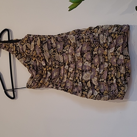 ZARA One Shoulder Chiffon Dress - Picture 5 of 8